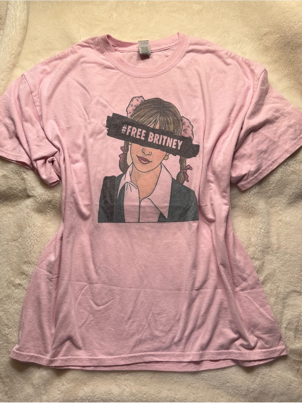 #Free Britney Pink Graphic Tee - Women's Top xl